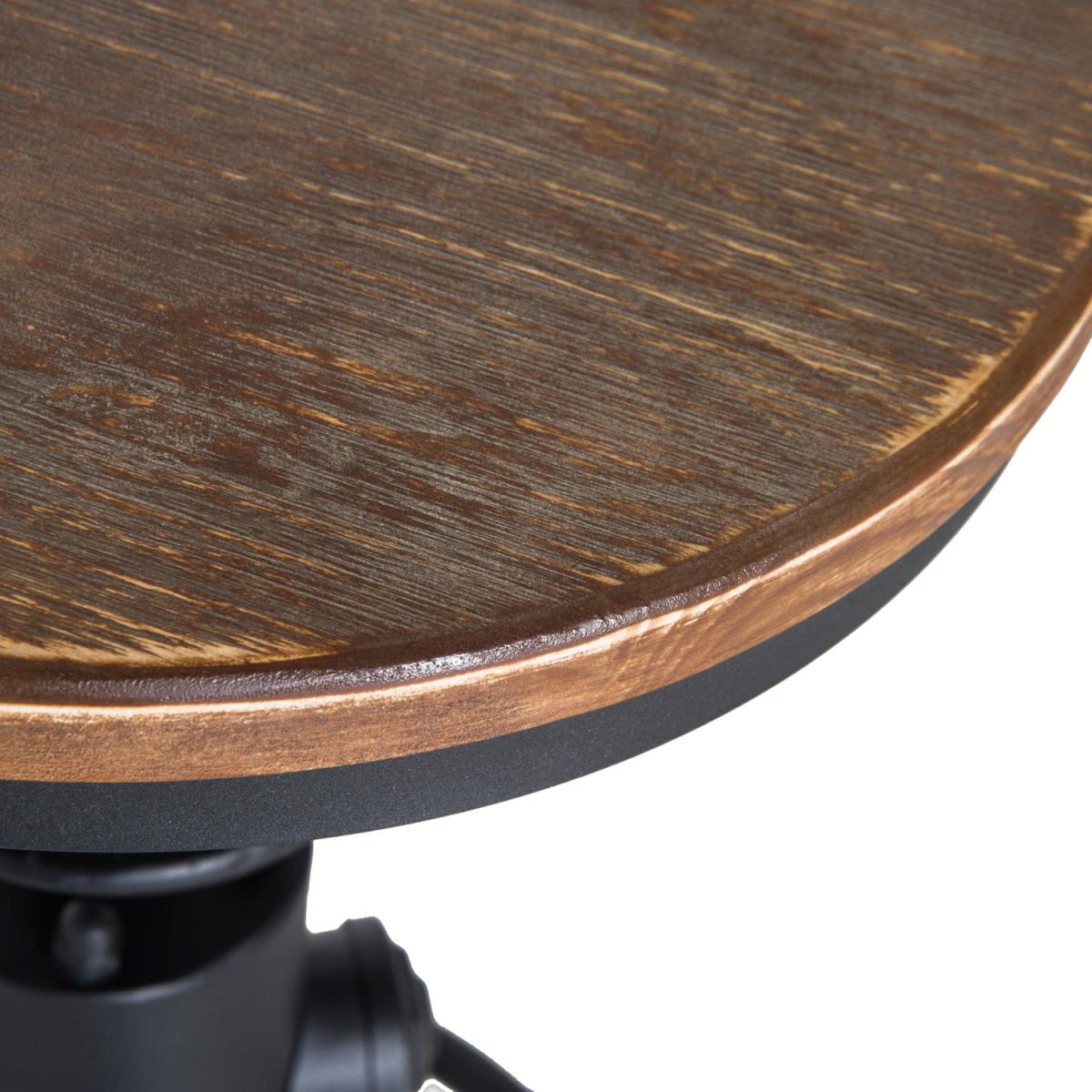 Adjustable Bar Stool Swivel Chair  - Brown, Black – image 7
