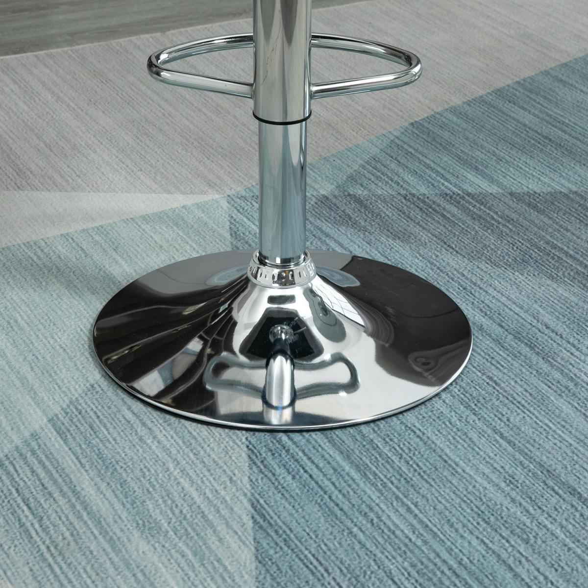 Swivel Velvet Upholstered Bar Stool - Grey – image 9