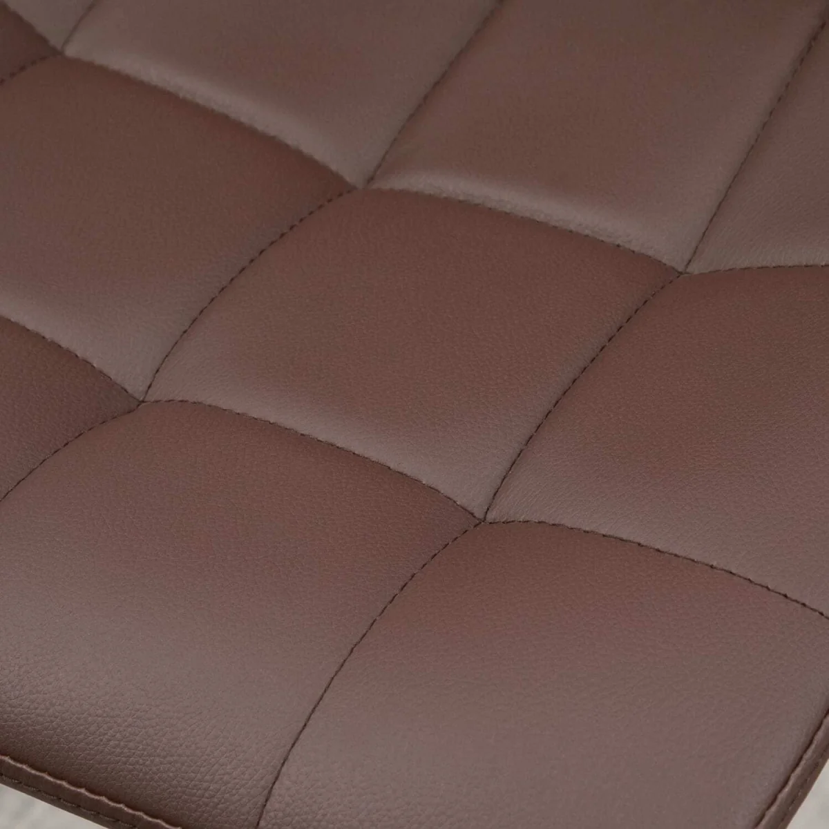 Ninora Set Of 2 Brown Tufted Faux Leather Swivel Bar Stools With Back Support – image 10