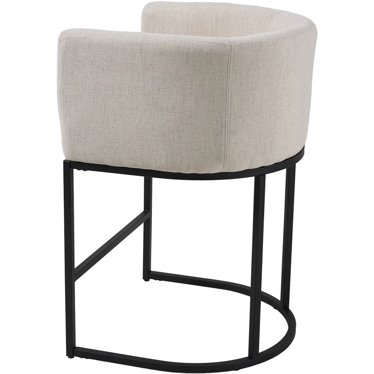 Set of 2 Low Back Upholstered Bar Stools - Beige – image 5