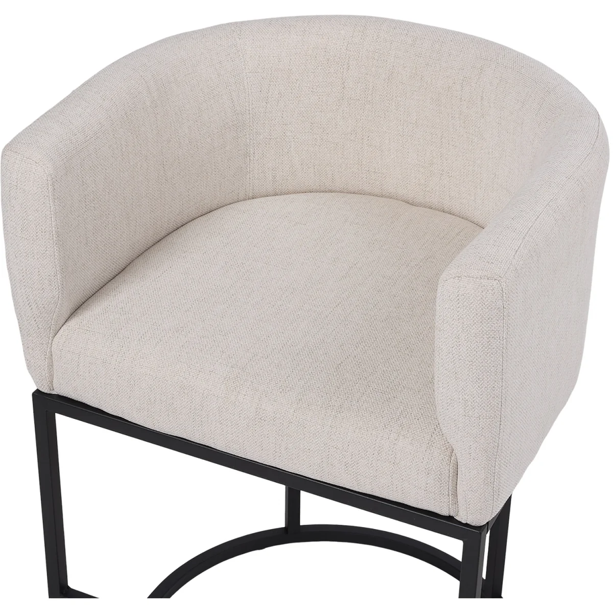 Set of 2 Low Back Upholstered Bar Stools - Beige – image 6