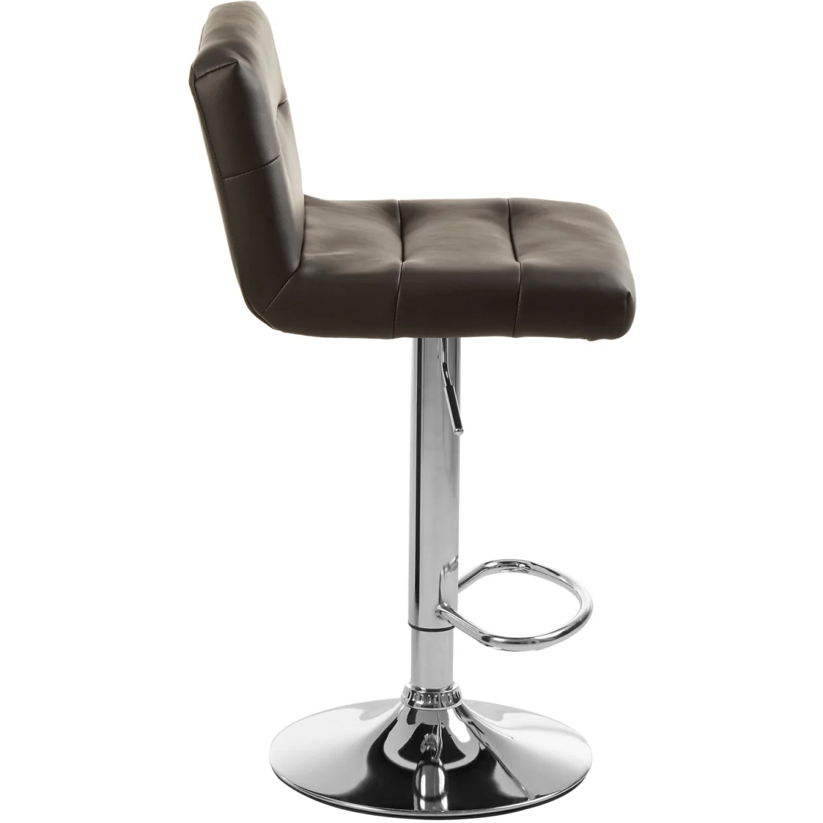 Baina Black Seat Bar Stool With Chrome Base - Black – image 4