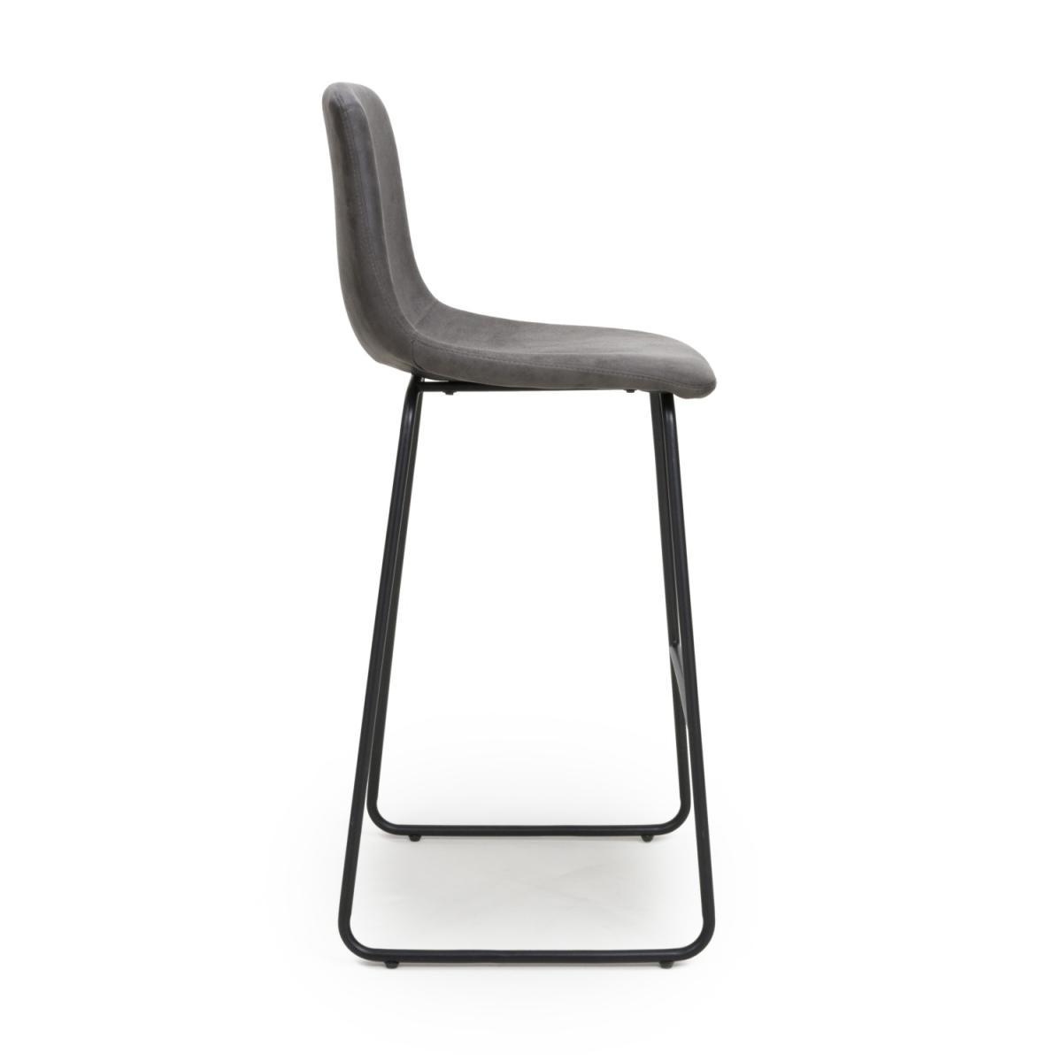 Pair of Juno Dark Grey Bar Stools - Dark Grey – image 5