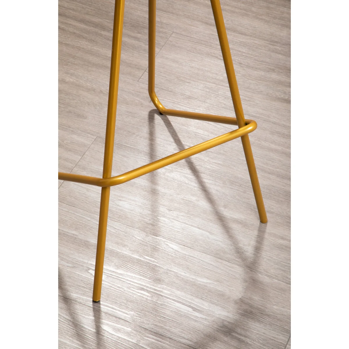 District Elm Wood Bar Stool With Metal Legs - Gold – image 4
