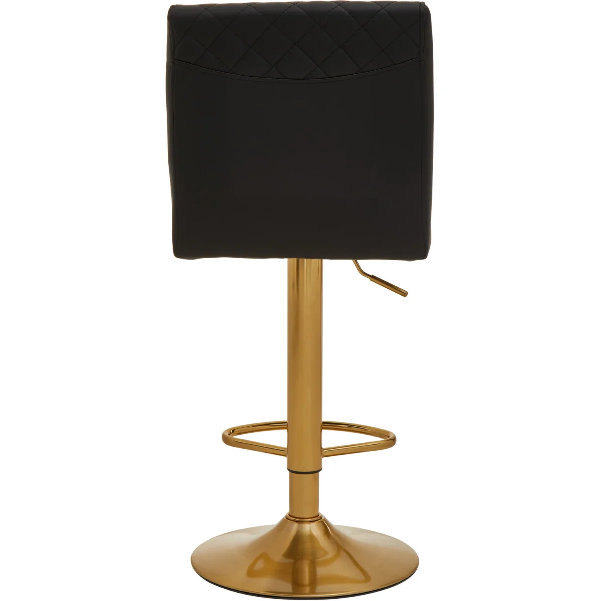 Baina Black And Gold Bar Stool With Round Base - Black – image 2