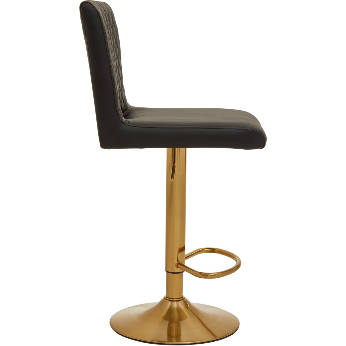 Baina Black And Gold Bar Stool With Round Base - Black – image 3