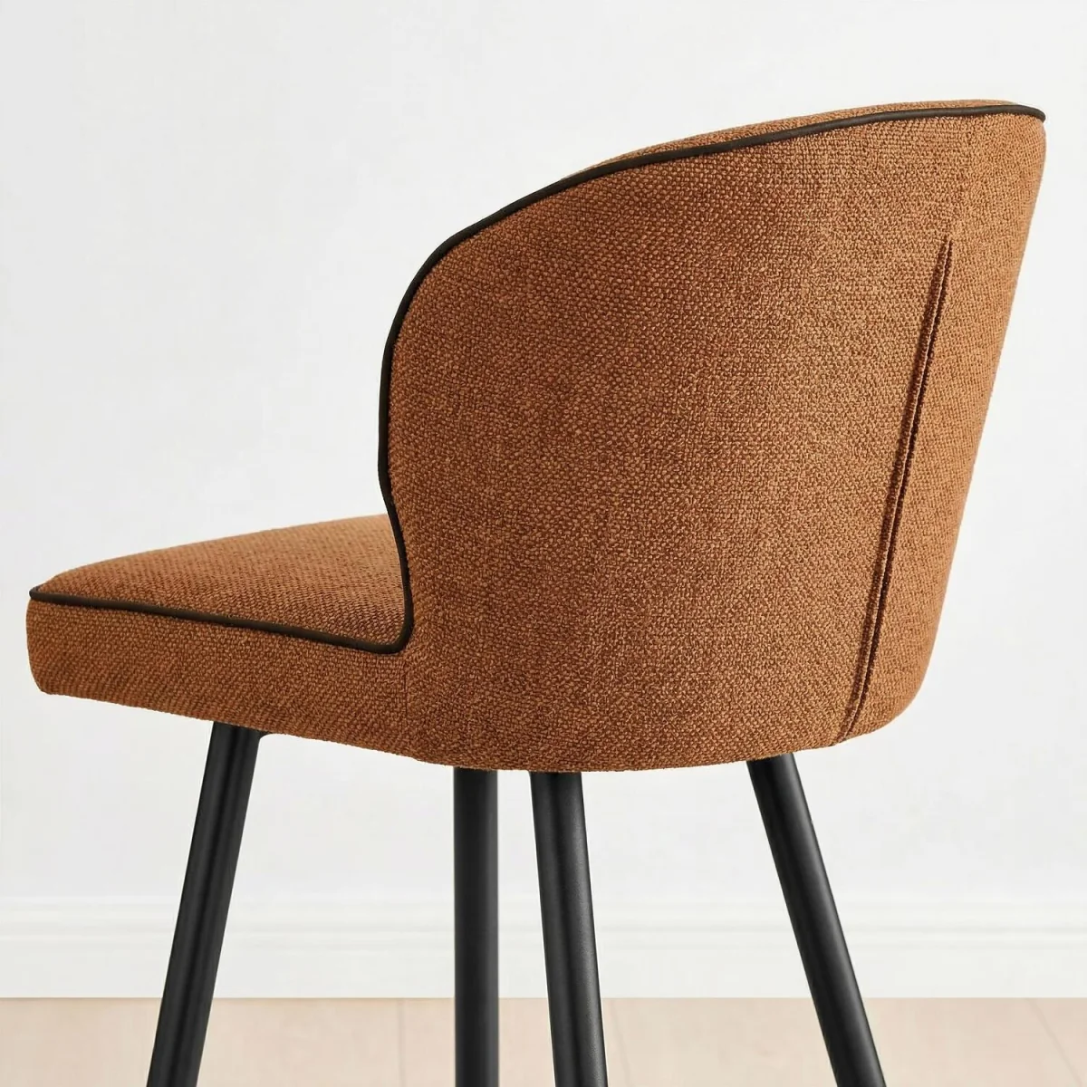 2x Catriona Terracotta Orange Fabric Bar Chairs - Terracotta – image 1