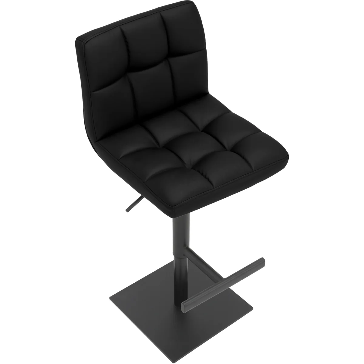 Deluxe Allegro Bar Stool, Matt Black Luxury Frame, Weighted Base - Black – image 4