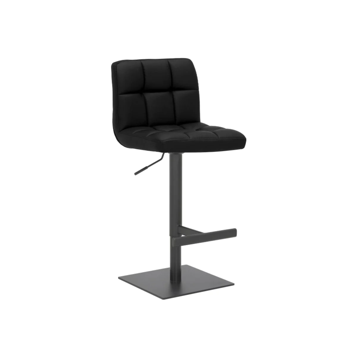 Deluxe Allegro Bar Stool, Matt Black Luxury Frame, Weighted Base - Black – image 1