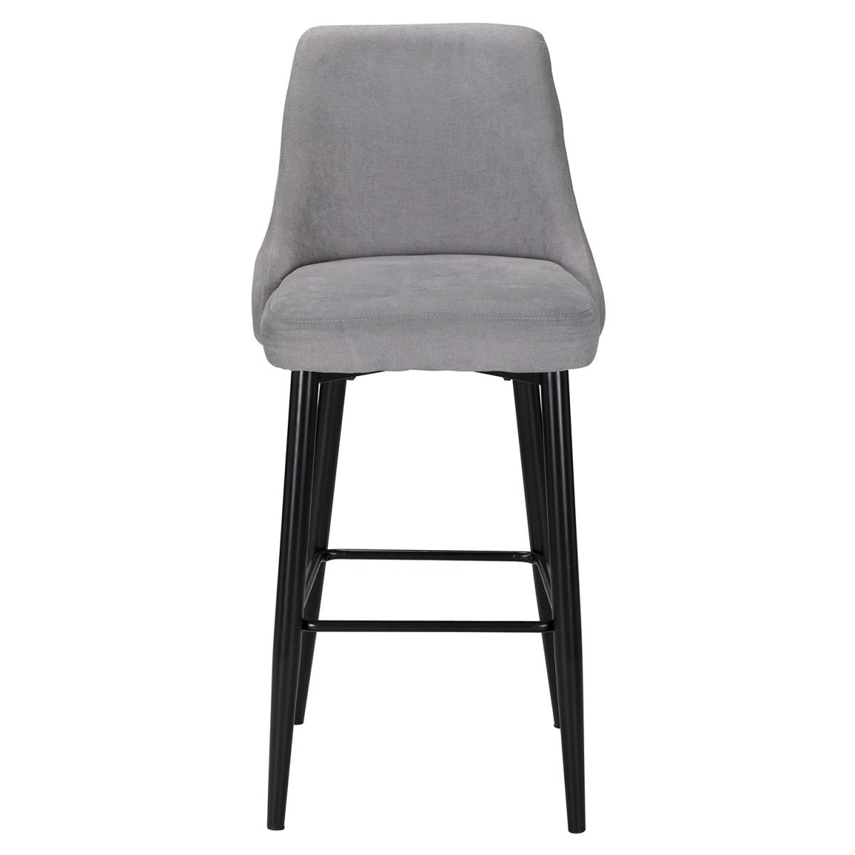 Paige Natural Button Back Bar Stool - Grey – image 4