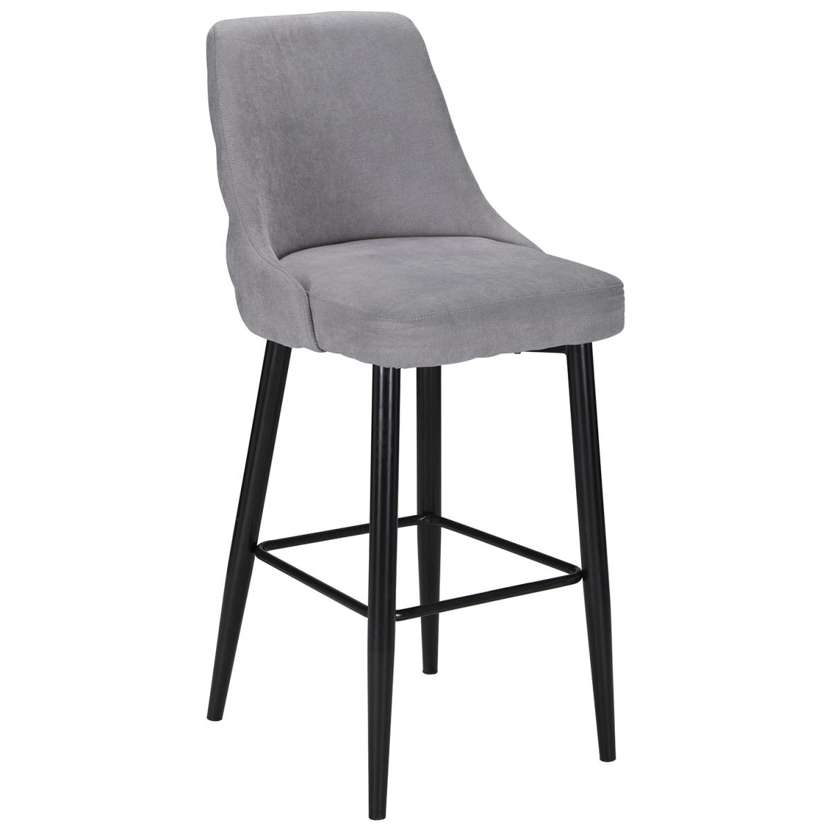 Paige Natural Button Back Bar Stool - Grey – image 5
