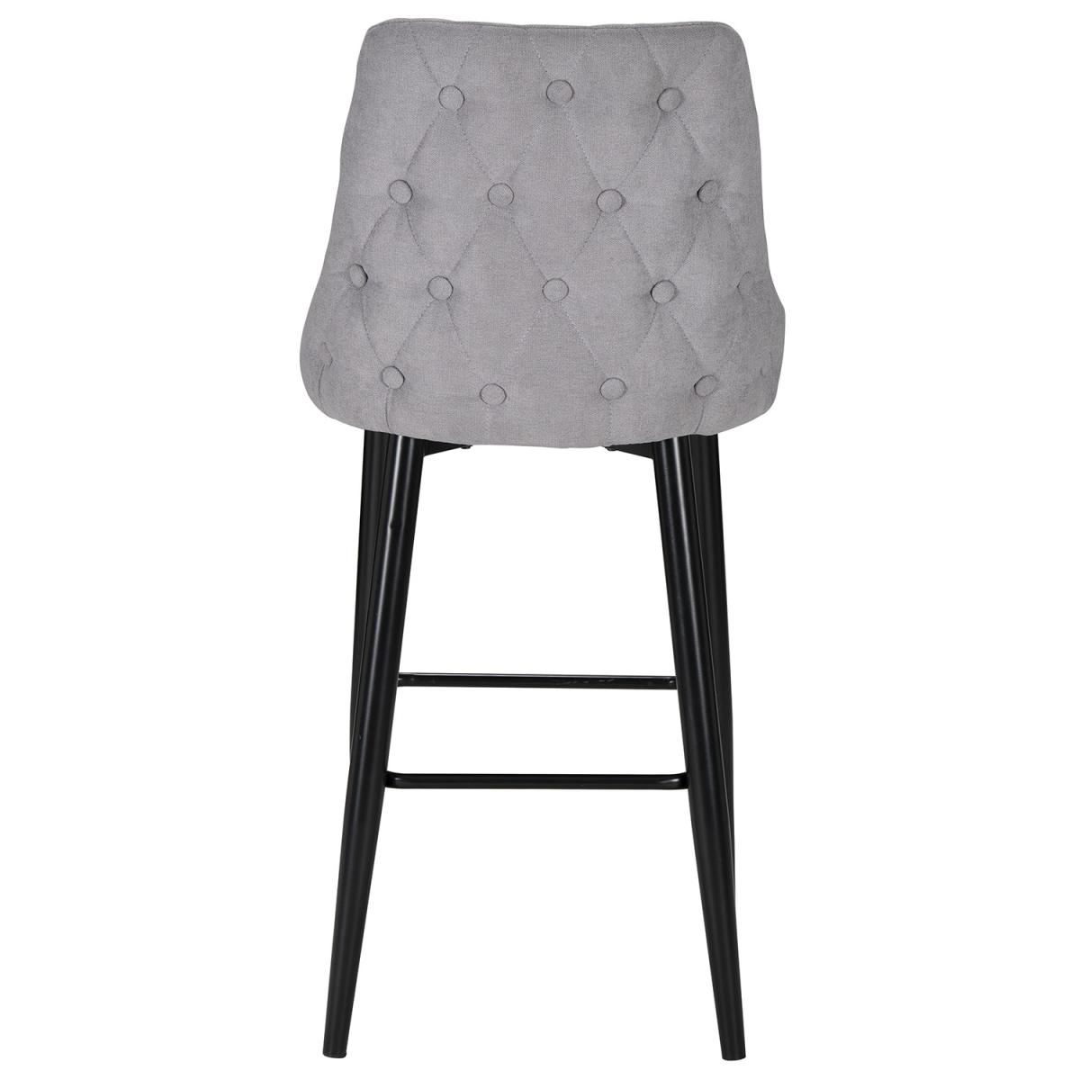 Paige Natural Button Back Bar Stool - Grey – image 7