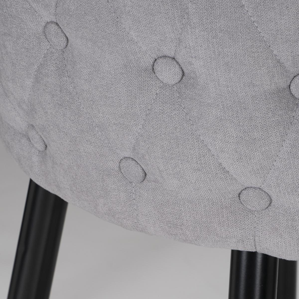 Paige Natural Button Back Bar Stool - Grey – image 8