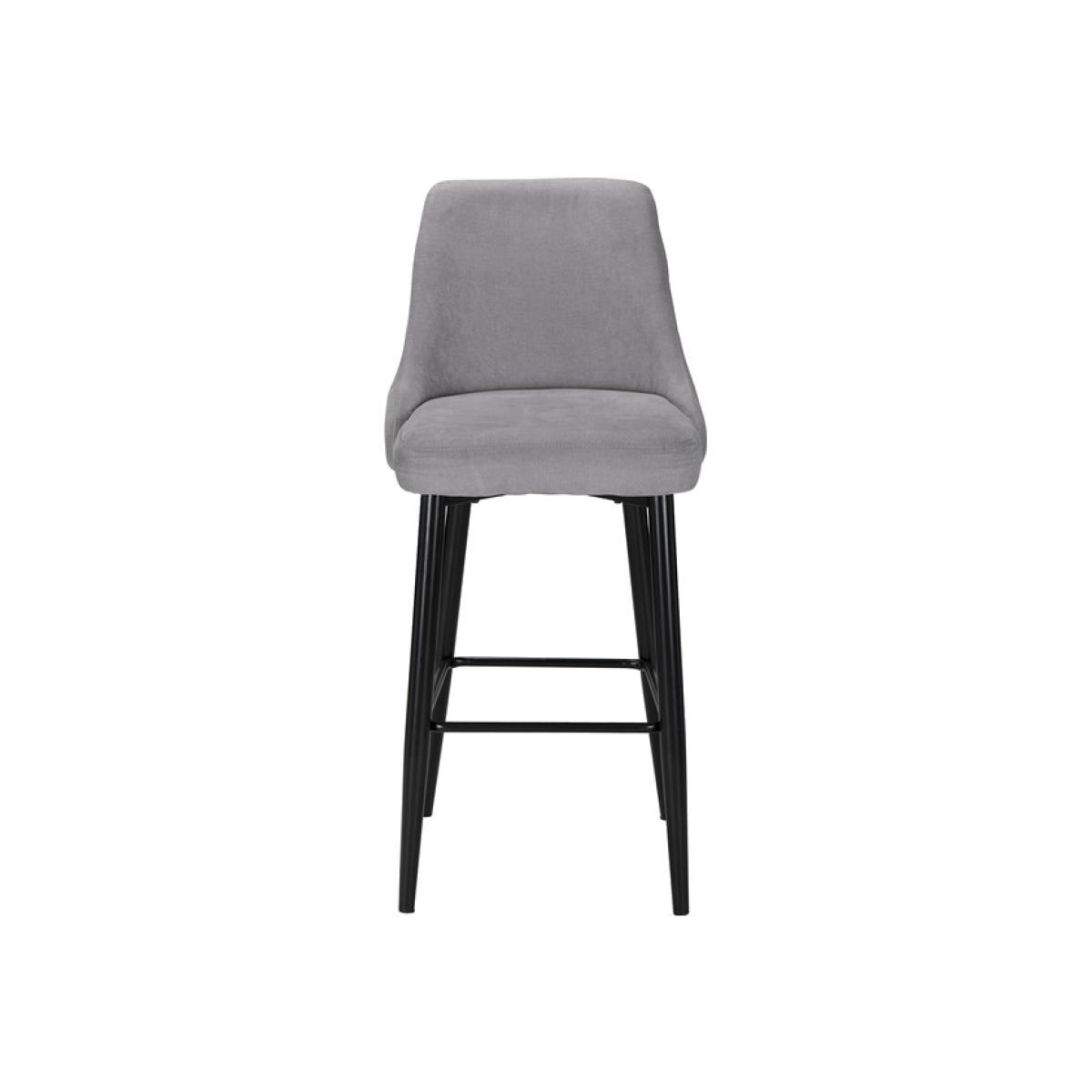 Paige Natural Button Back Bar Stool - Grey – image 1
