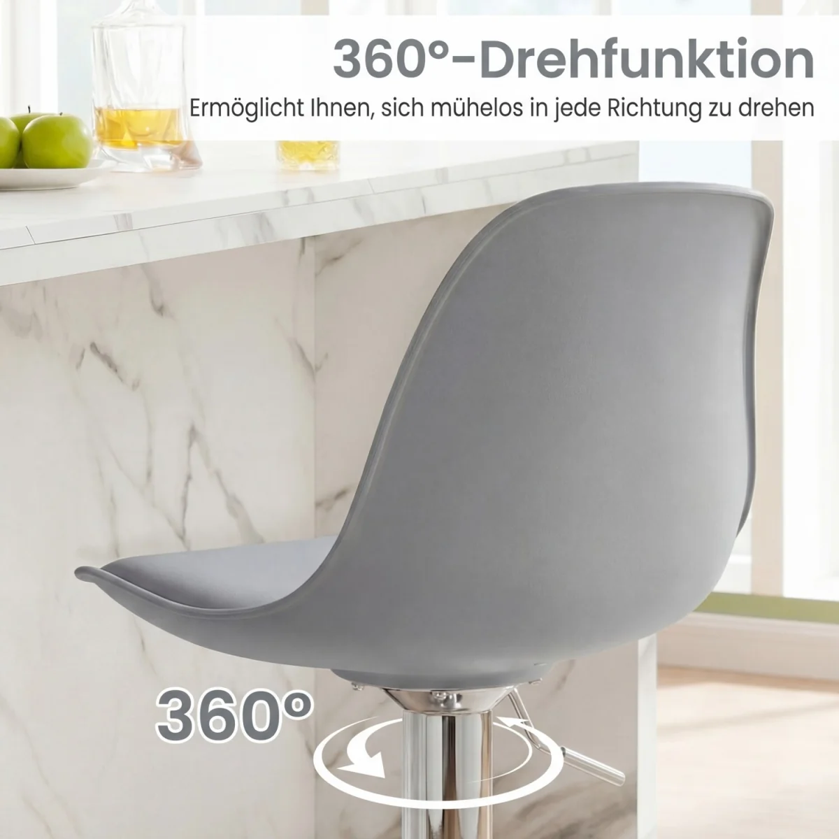 Set of 2 Upholstered Counter Height Chairs - White – image 6