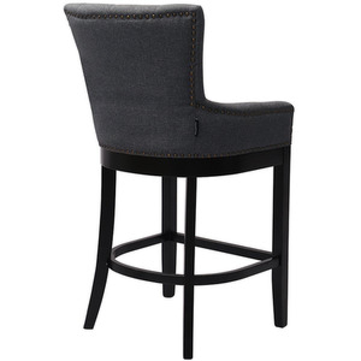 Cotton Linen Modern Bar Stool  - Light Grey – image 11