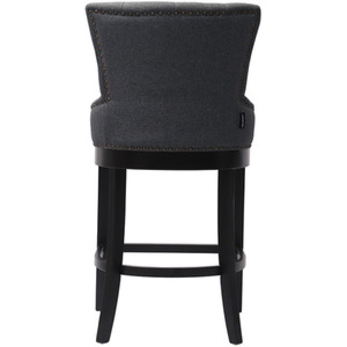 Cotton Linen Modern Bar Stool  - Light Grey – image 12