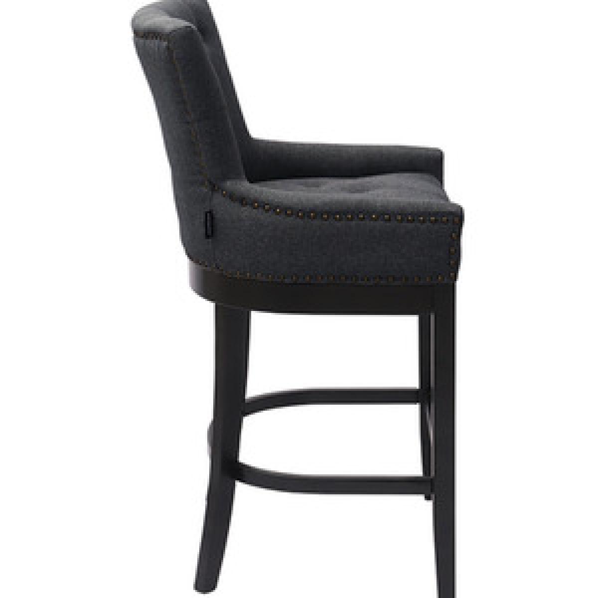 Cotton Linen Modern Bar Stool  - Light Grey – image 13