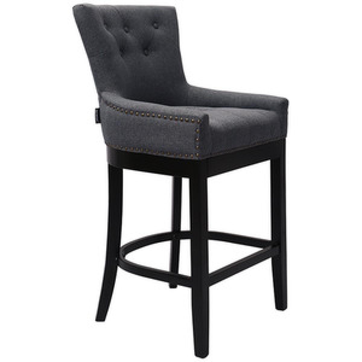 Cotton Linen Modern Bar Stool  - Light Grey – image 16