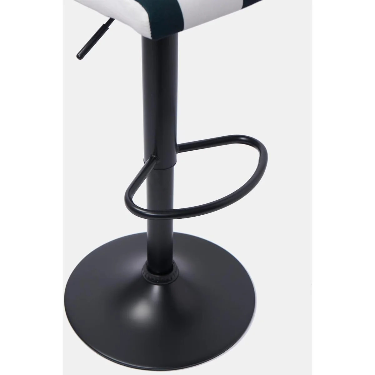 Set of 2 Adjustable Striped Velvet Bar Stools - Navy – image 5