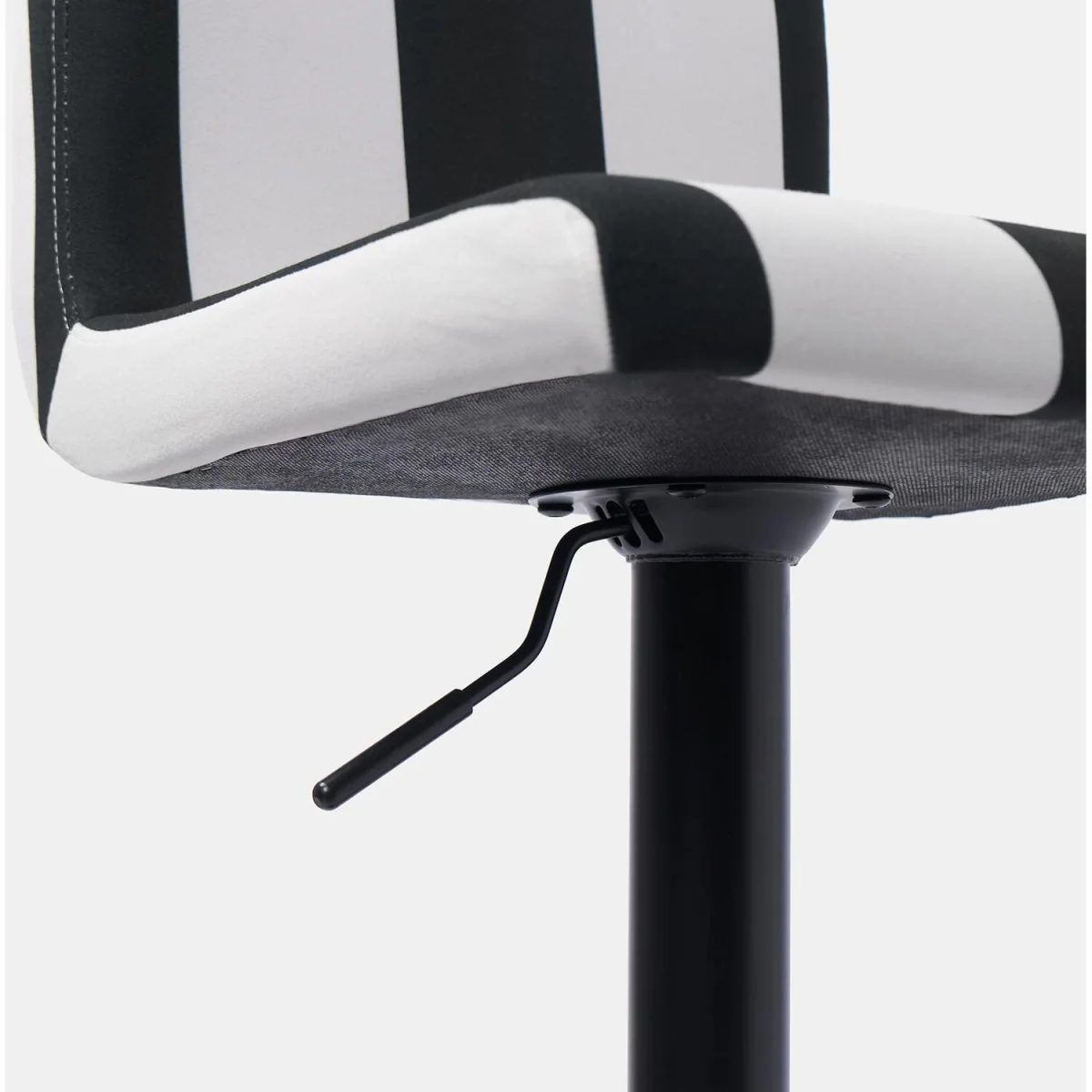 Set of 2 Adjustable Striped Velvet Bar Stools - Navy – image 6