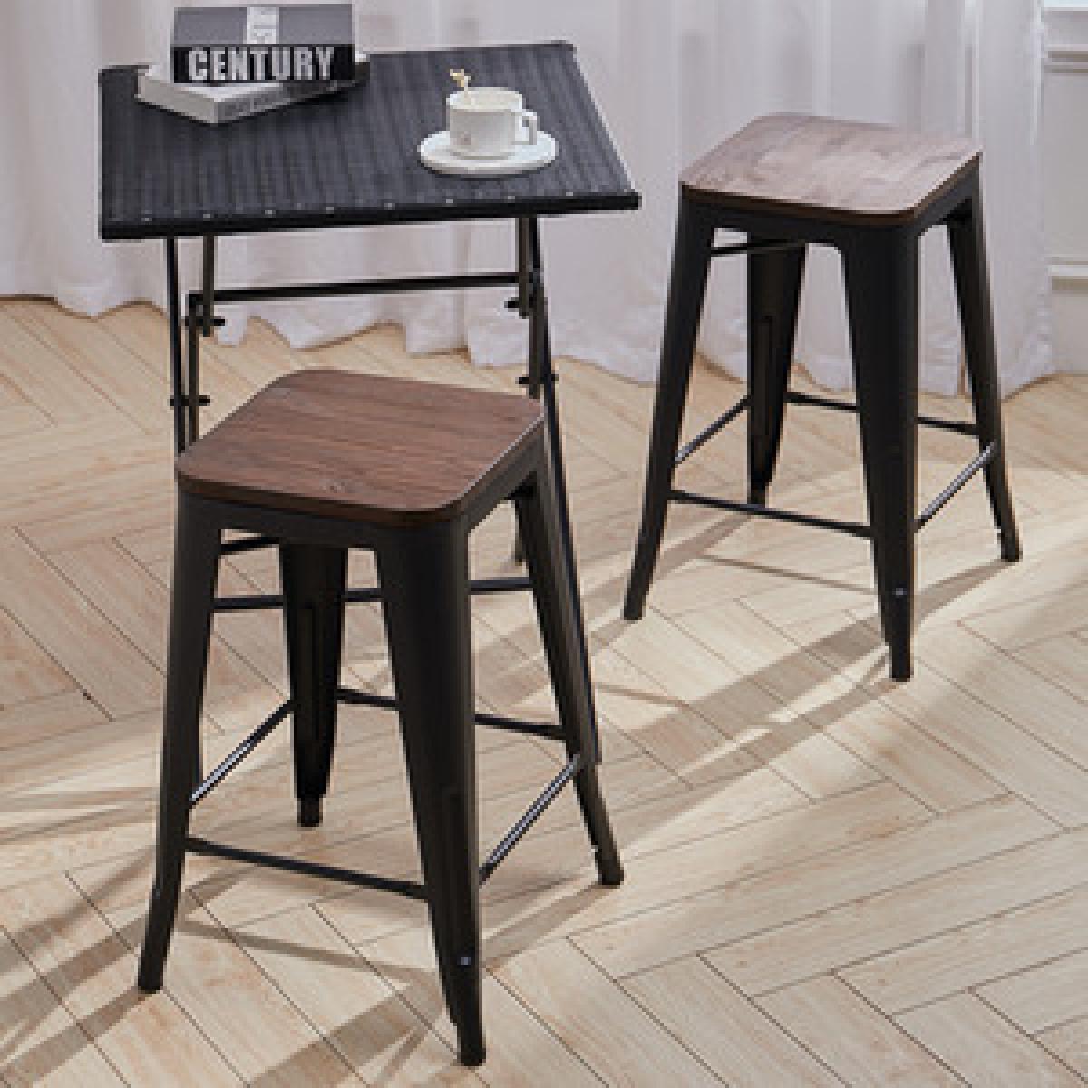 Set of 2 Bar Stool - Black – image 8