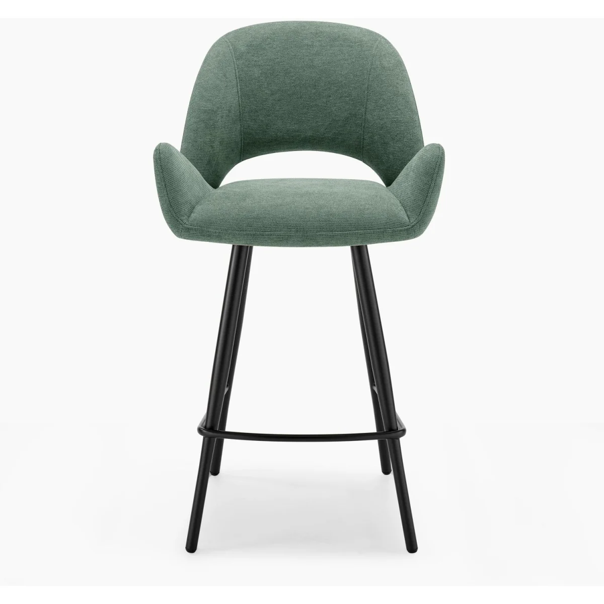 2x Layla Green Fabric Bar Chairs - Green – image 4