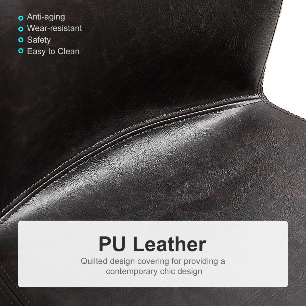 93cm Faux Leather Bar Stools - Brown – image 5