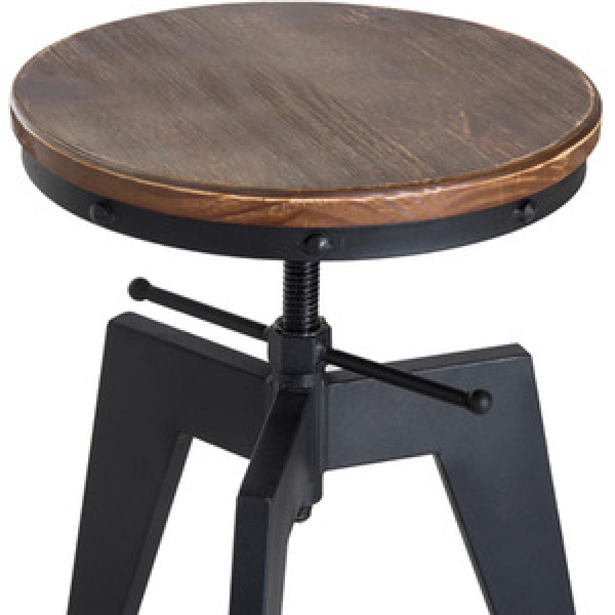 Bar Stool Swivel Chair  - Brown, Black – image 14