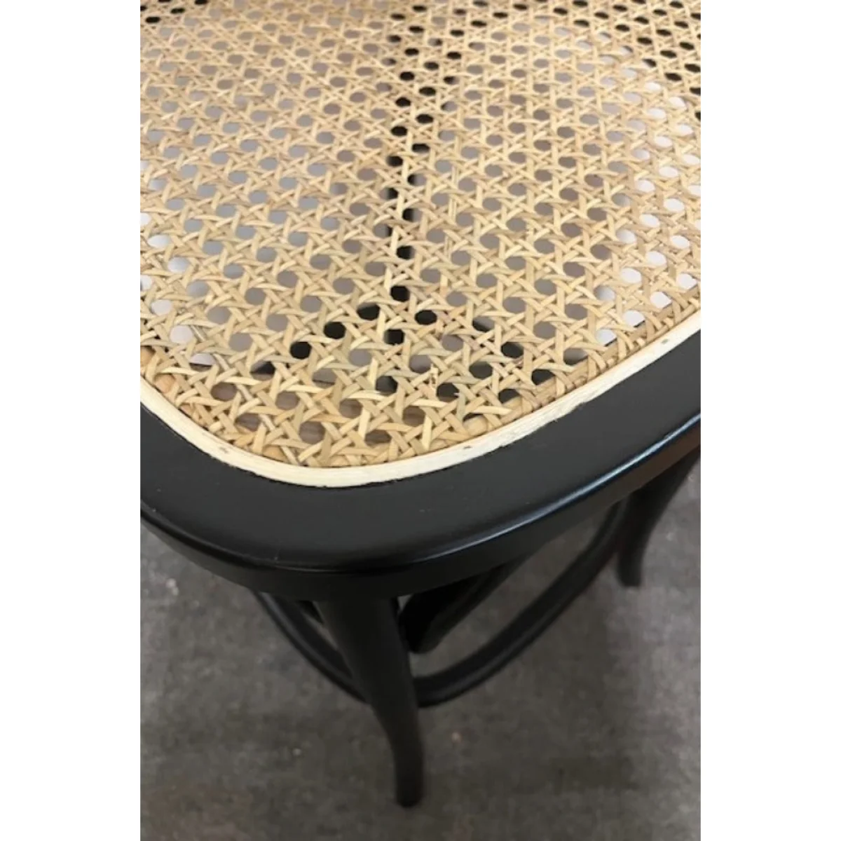 Set of 2 Chez Pitou Wood & Woven Cane Bar Stools in Black - SECONDS – image 5