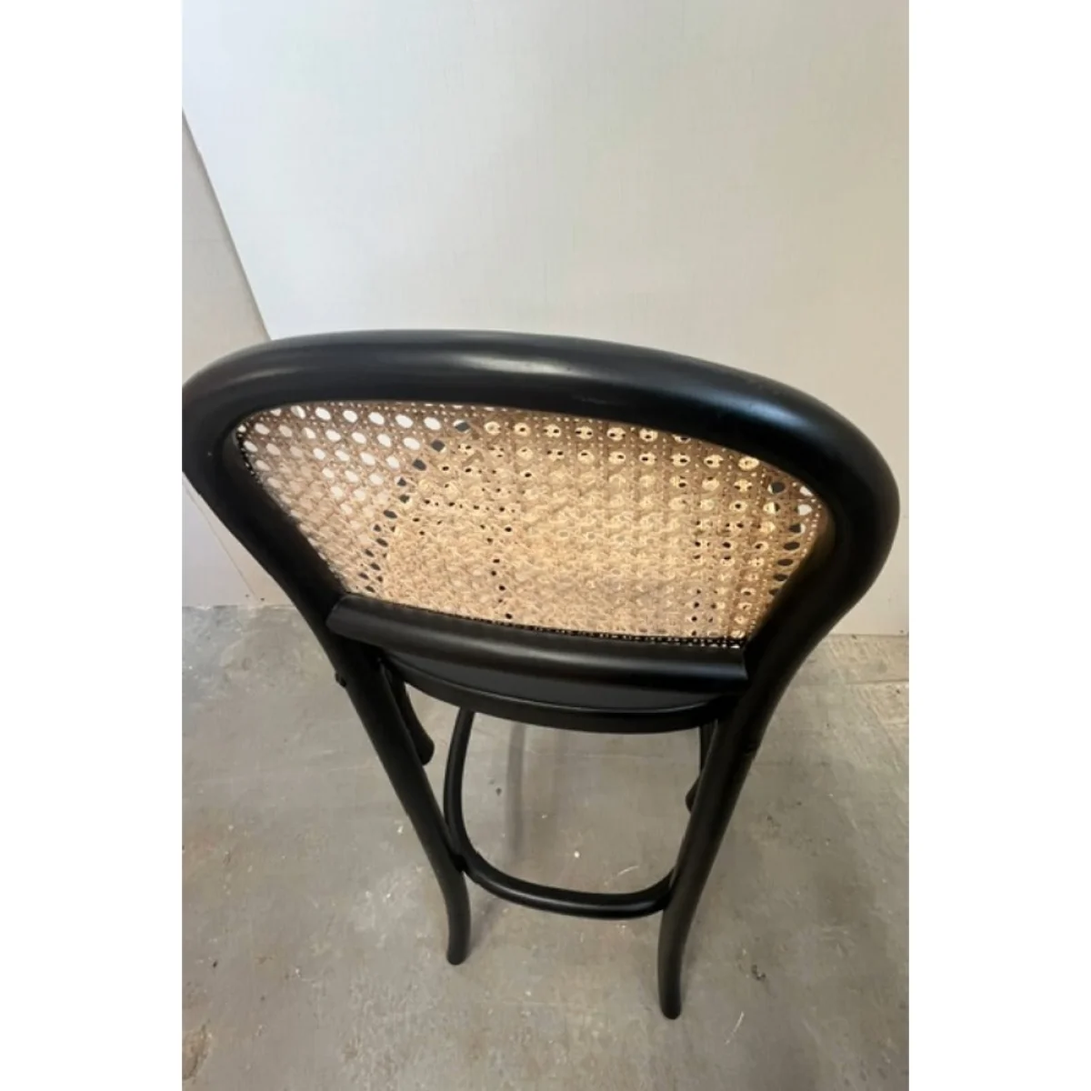 Set of 2 Chez Pitou Wood & Woven Cane Bar Stools in Black - SECONDS – image 7