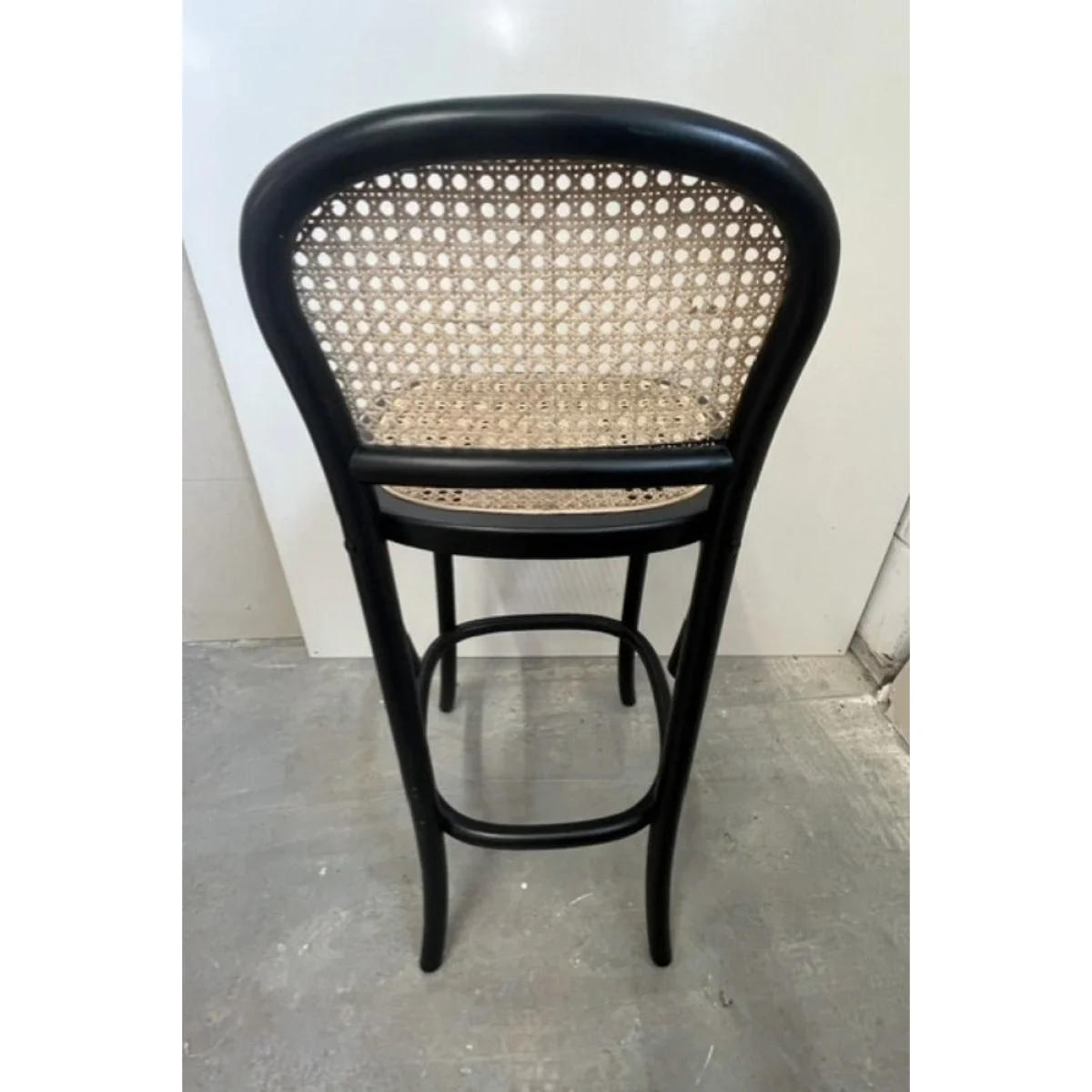 Set of 2 Chez Pitou Wood & Woven Cane Bar Stools in Black - SECONDS – image 9