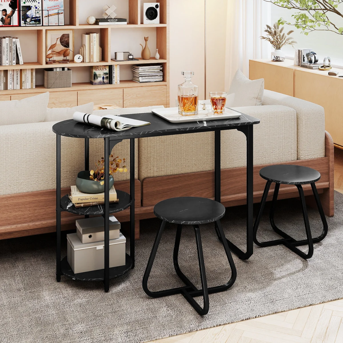 3 Piece Table and Bar Stool Set – image 2