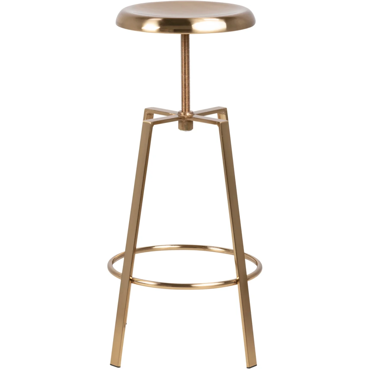 Goose Bar Stool Without Back in Gold Brushed Steel With Adjustable Height - Gold – image 5