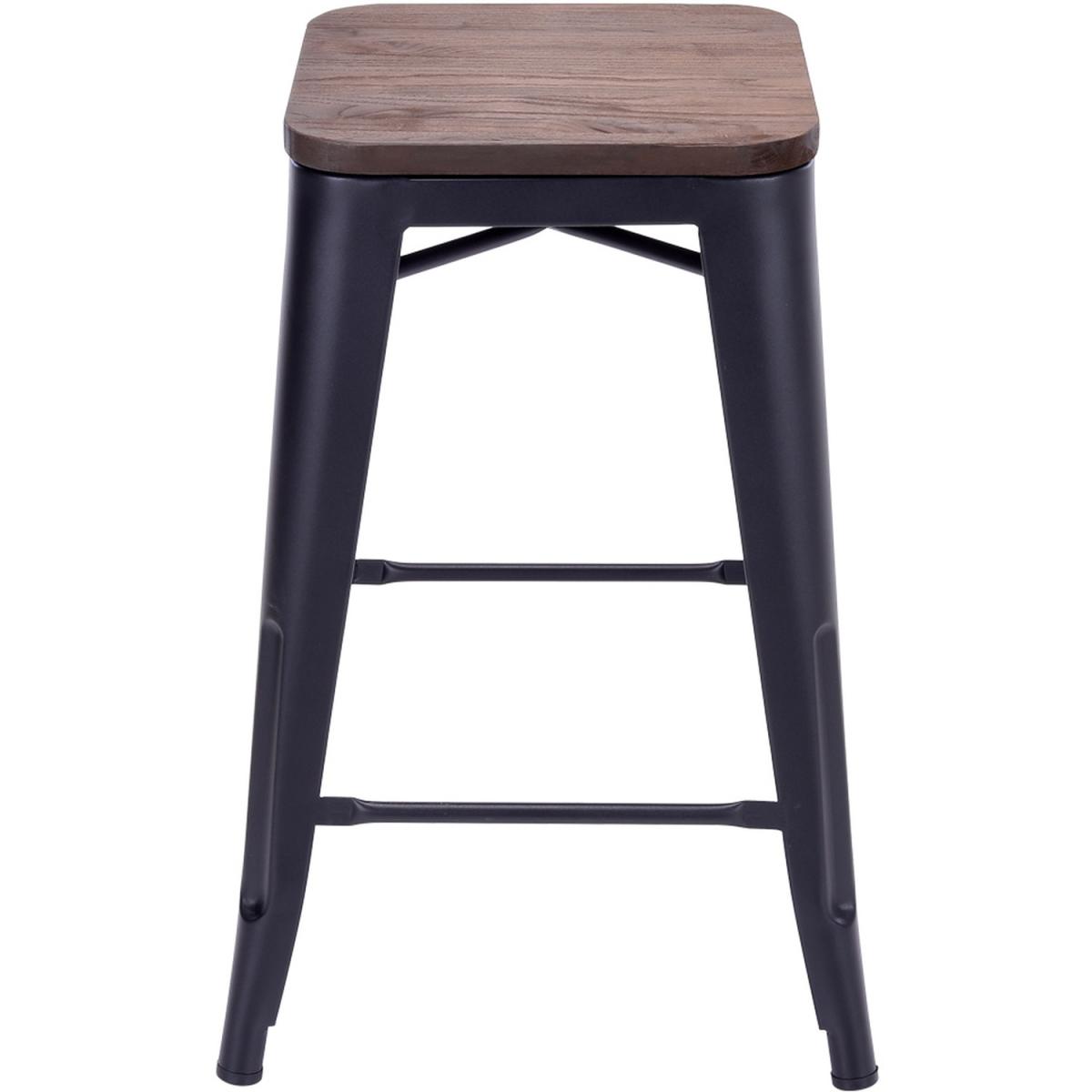Backless Metal Chair - Black – image 8