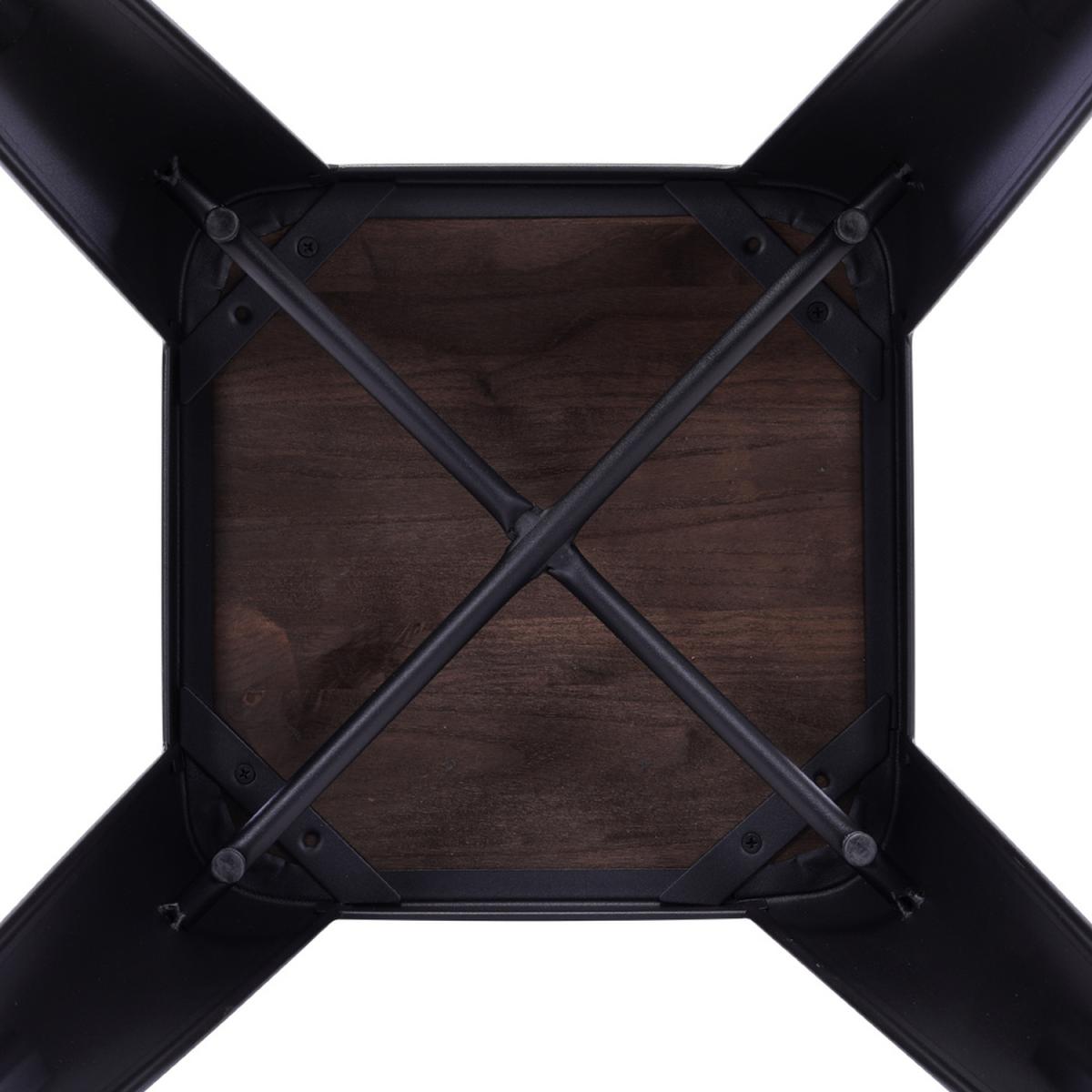 Backless Metal Chair - Black – image 9