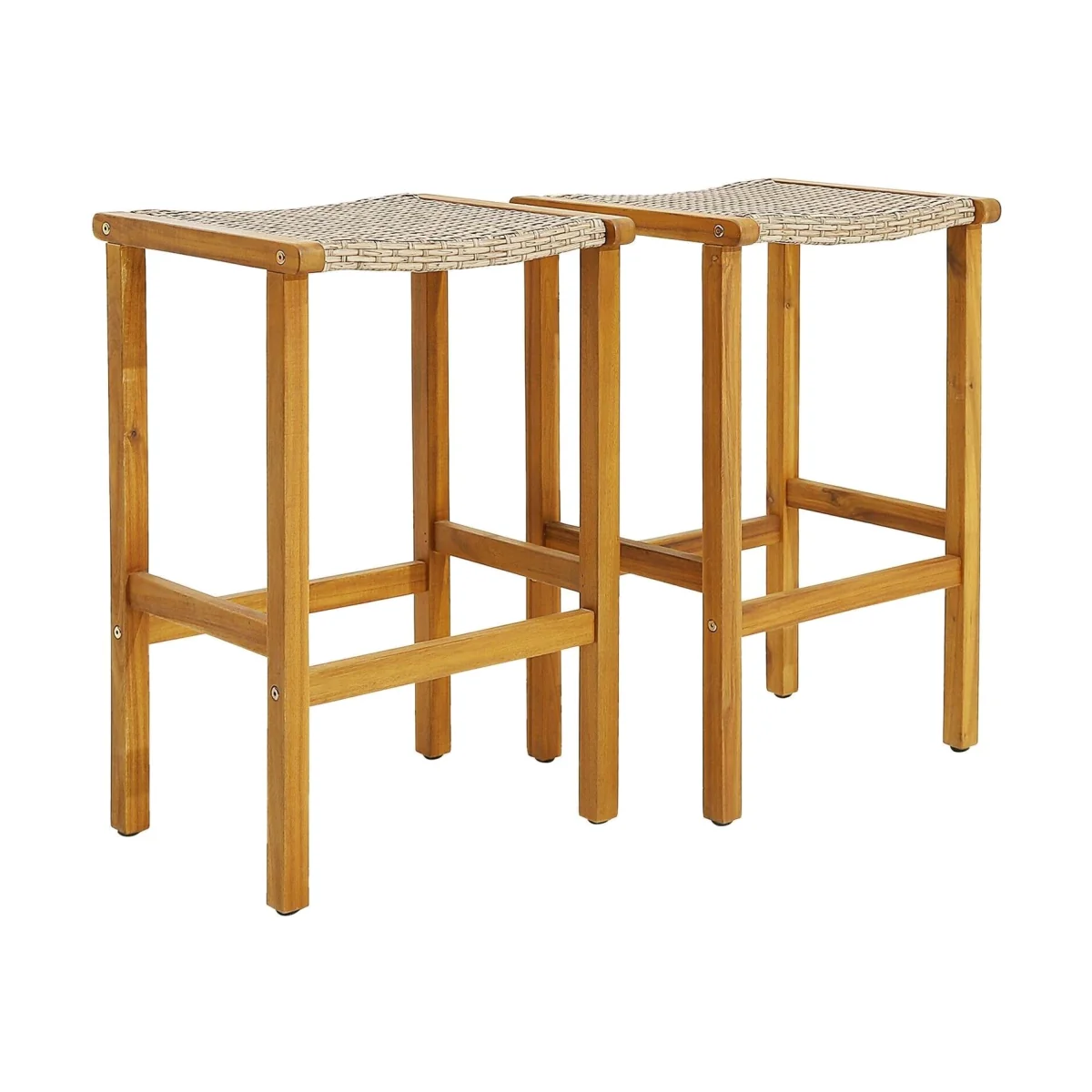 Pack of 2 High Patio Bar Stools – image 1