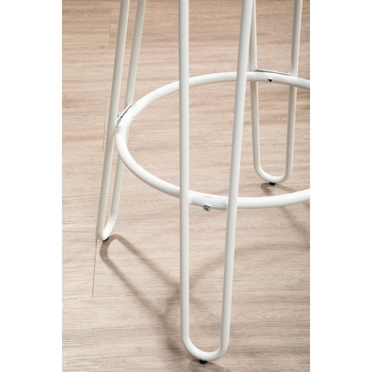 District White Finish Metal Frame Bar Stool - White – image 2
