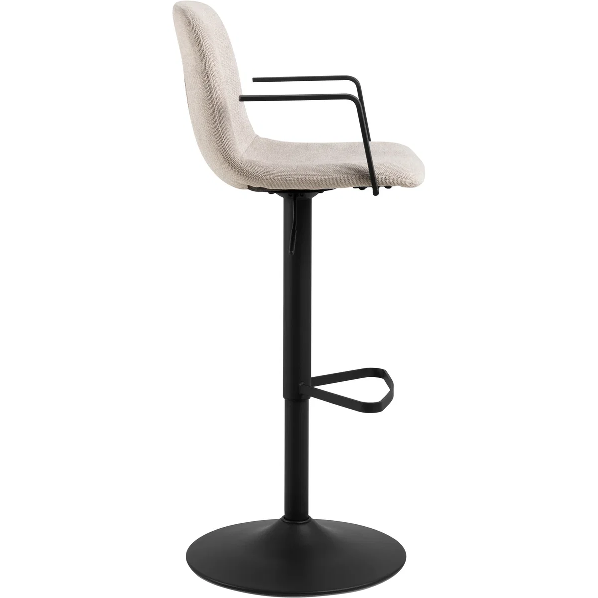 Pablo Swivel Beige Bar Stool With Adjustable Height Function Set of 2 - Beige – image 2
