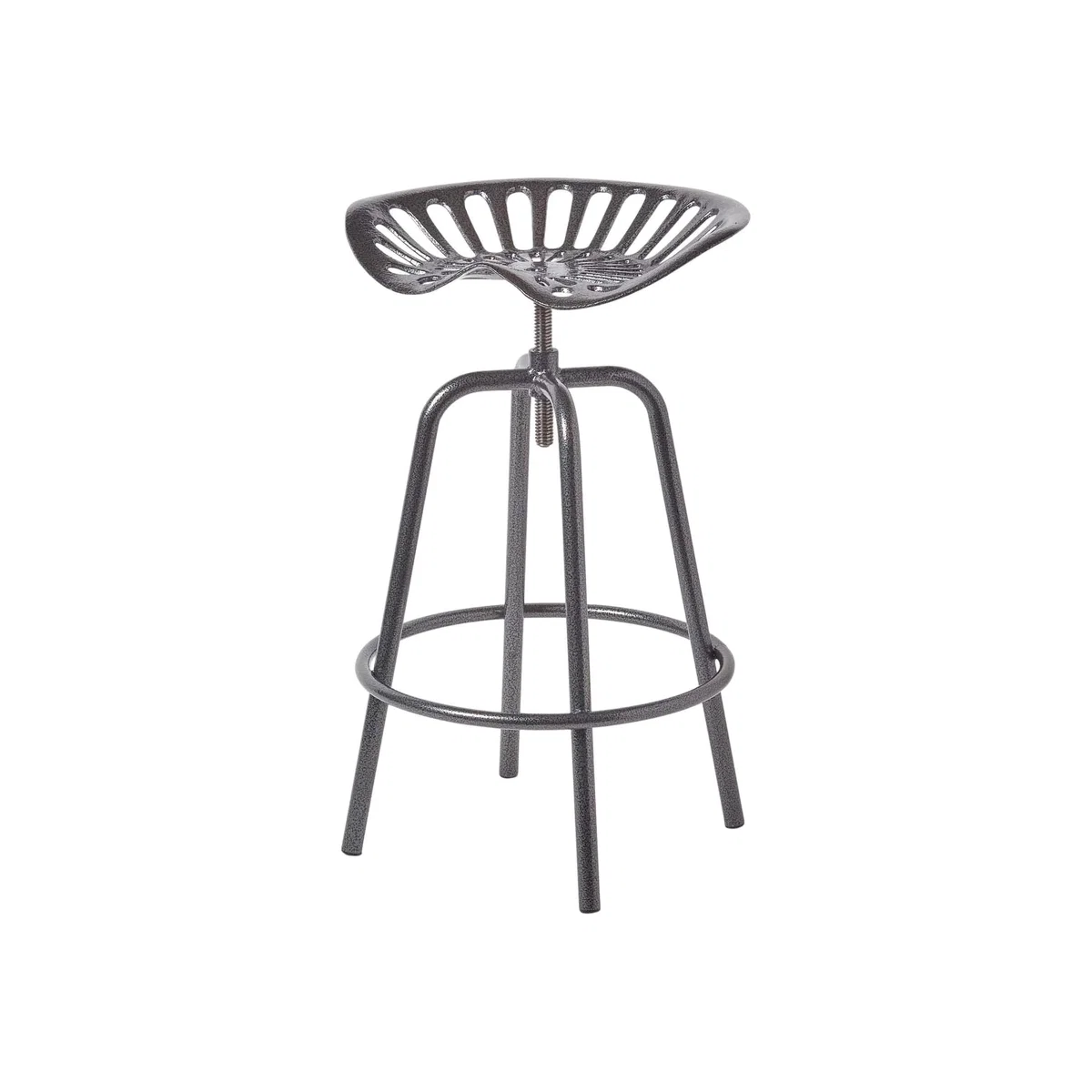 Vintage Style Metal Adjustable Tractor Seat Bar Stool - Metal Grey – image 1