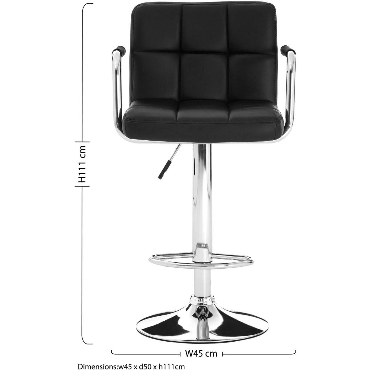 Premier Housewares Starz Black Leather Effect Bar Chair - Black – image 2