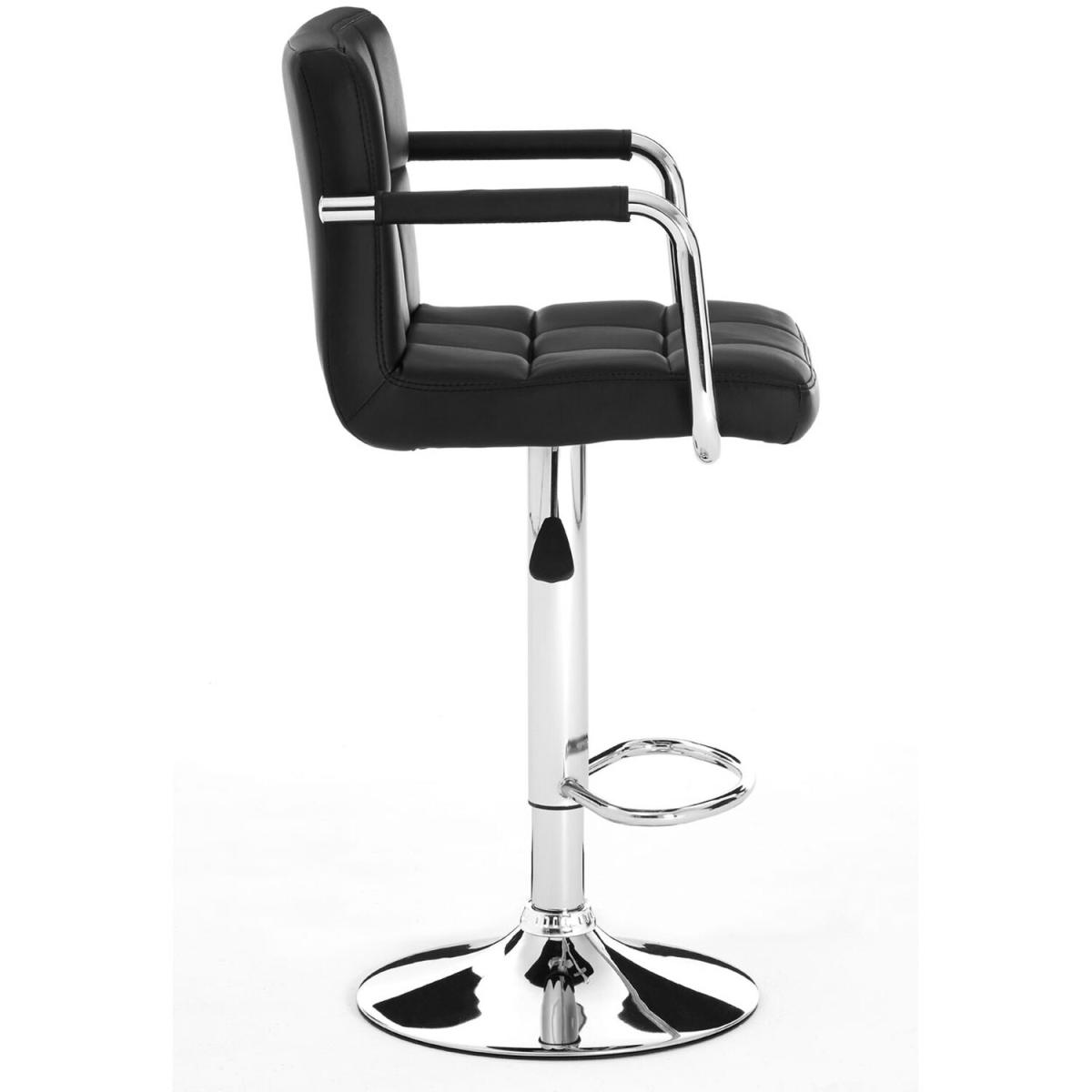 Premier Housewares Starz Black Leather Effect Bar Chair - Black – image 3