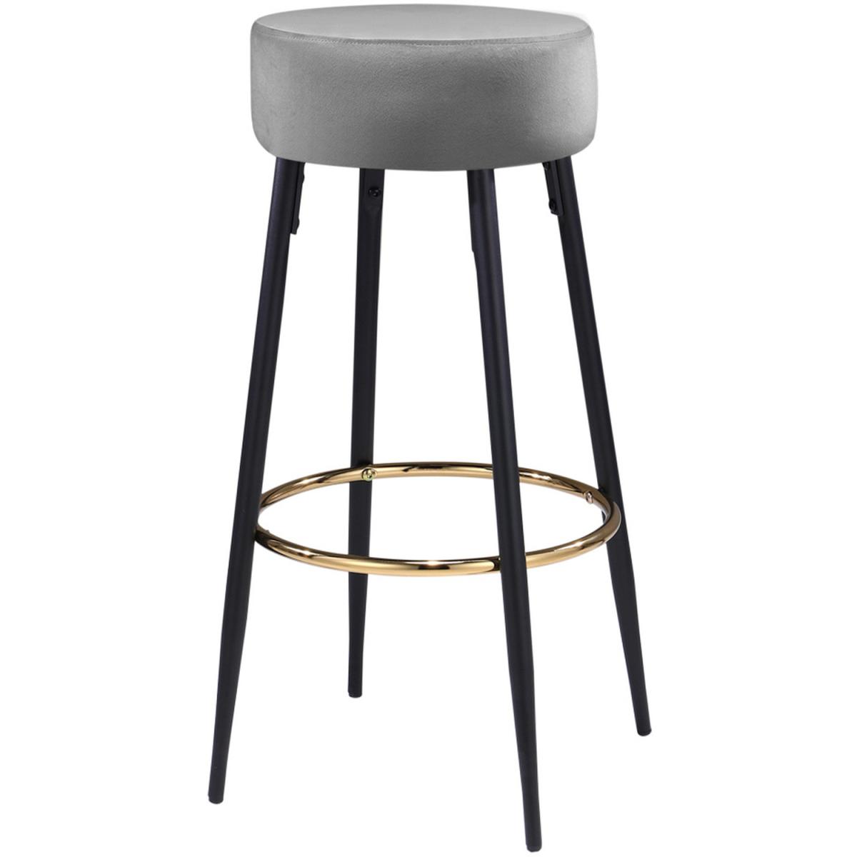 Set of 2 Bar Stools - Grey – image 4