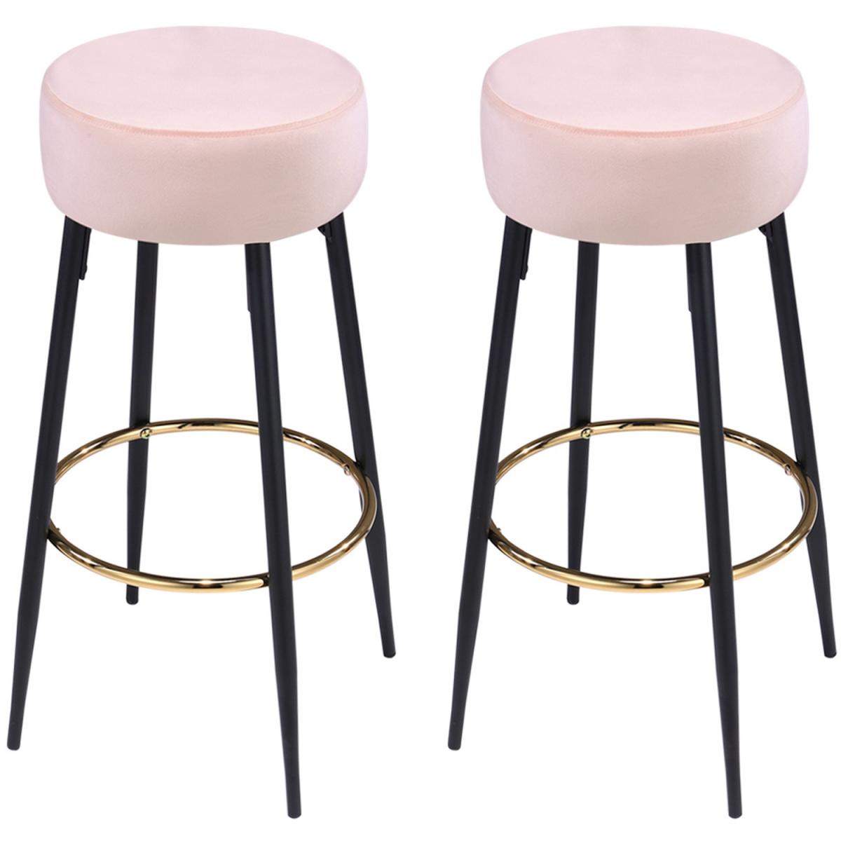 Set of 2 Bar Stools - Grey – image 7
