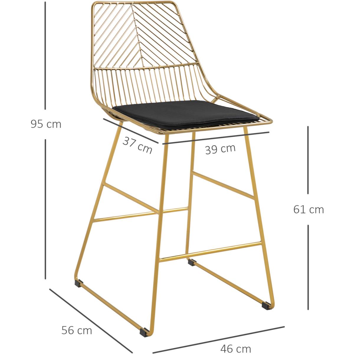 Modern Bar Stools Set of 2 - Black – image 12