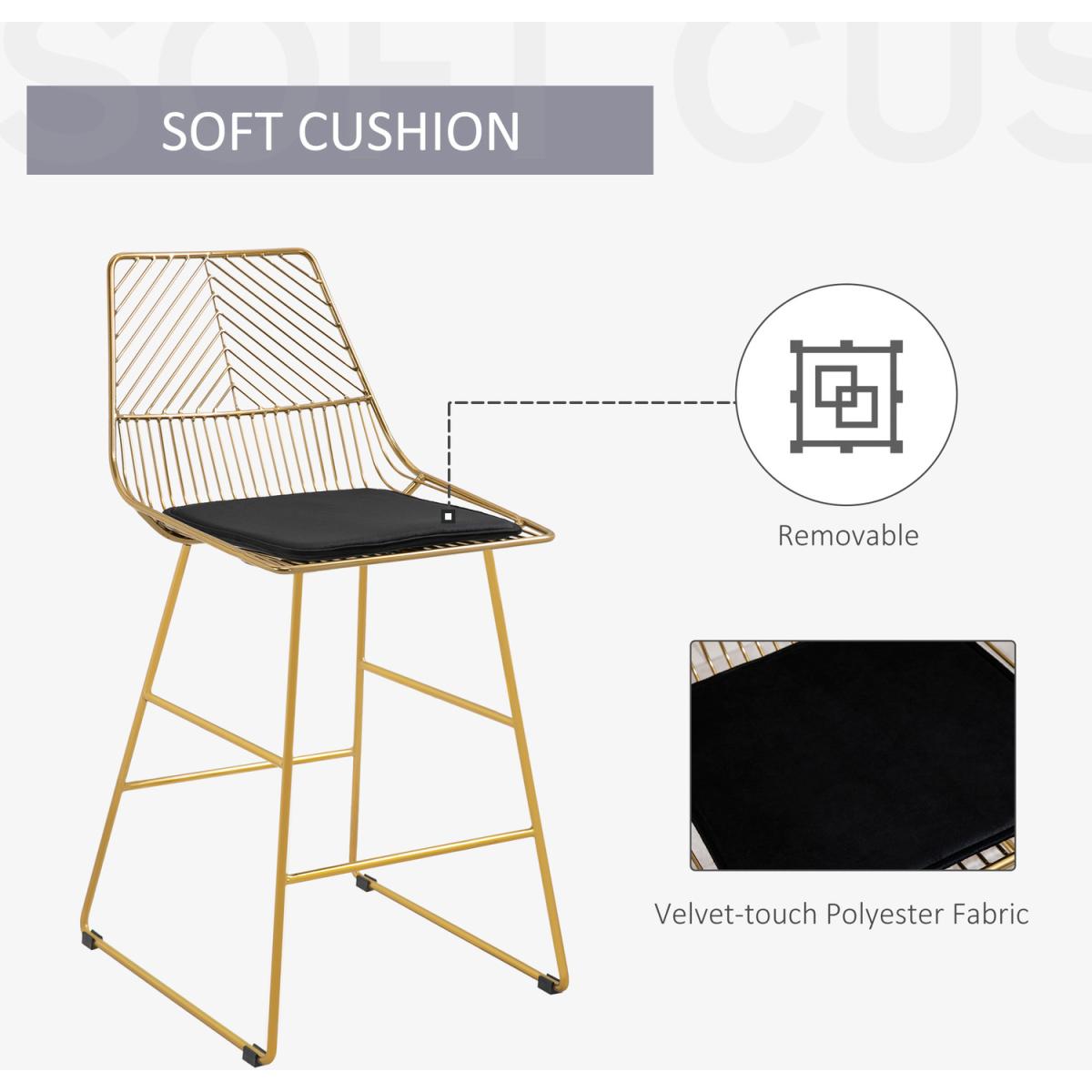 Modern Bar Stools Set of 2 - Black – image 15