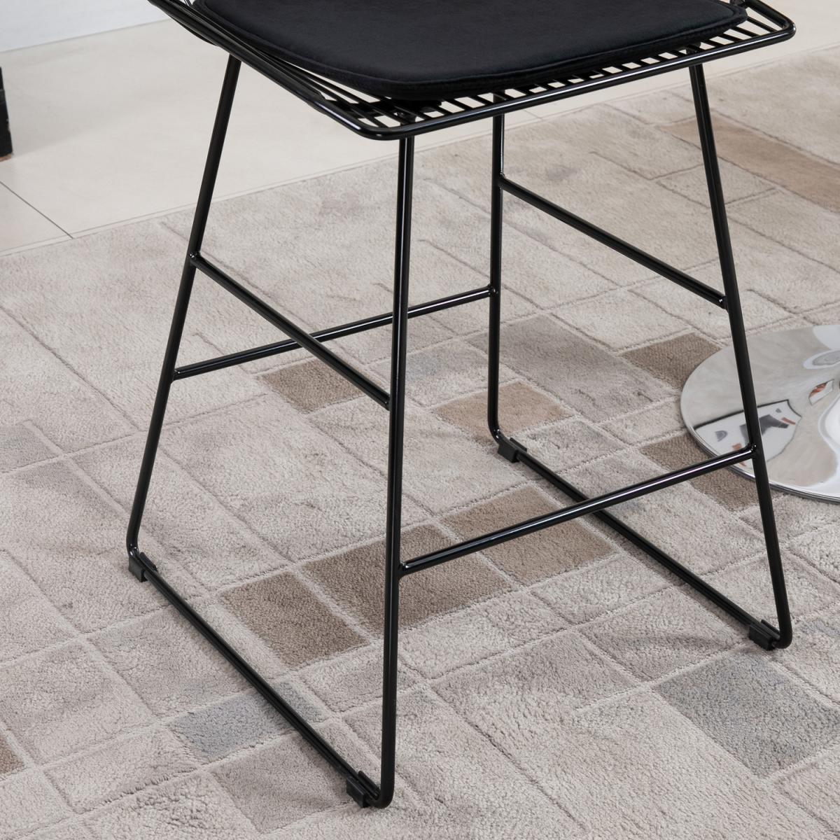 Modern Bar Stools Set of 2 - Black – image 4