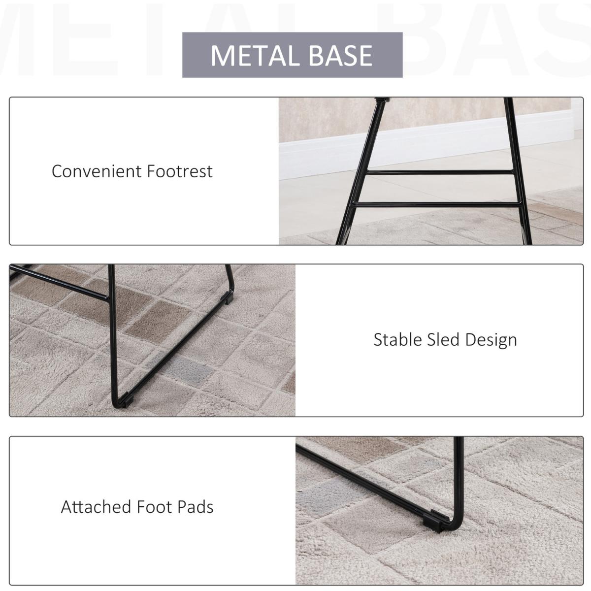 Modern Bar Stools Set of 2 - Black – image 6