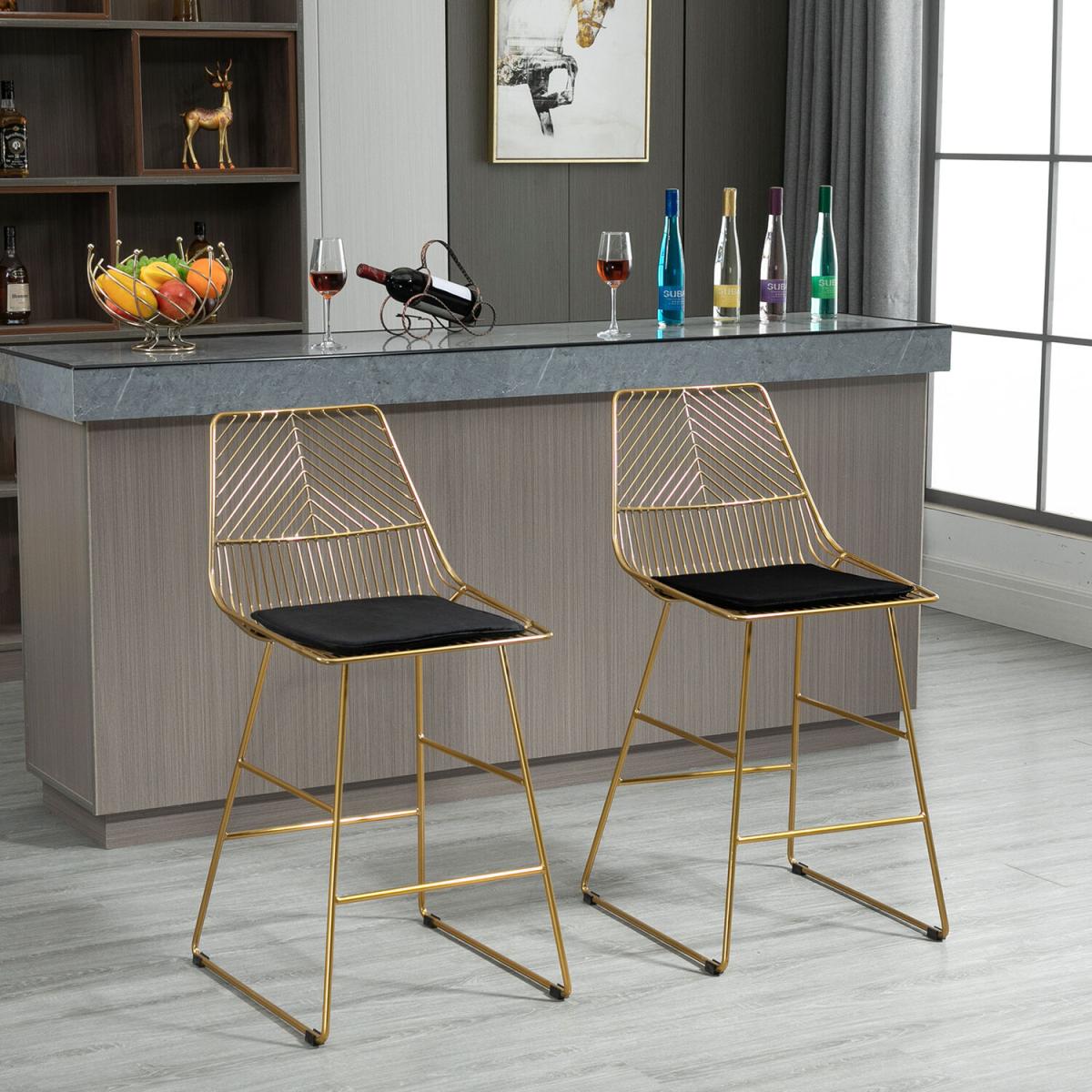 Modern Bar Stools Set of 2 - Black – image 10