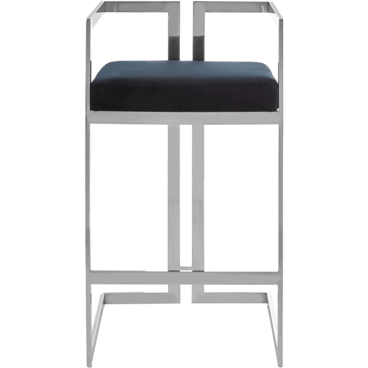 Azalea Bar Stool With Silver Frame - Silver – image 2